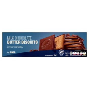 Asda Milk Chocolate Butter Biscuits 125g