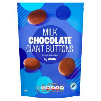 Asda Milk Chocolate Giant Buttons 110g