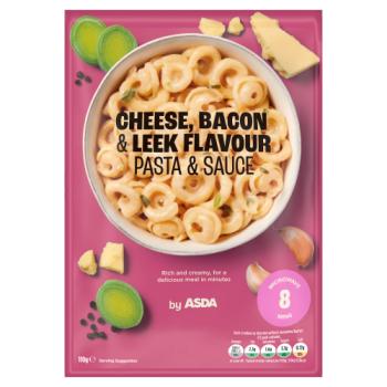 Asda Cheese, Bacon & Leek Flavour Pasta & Sauce 110g