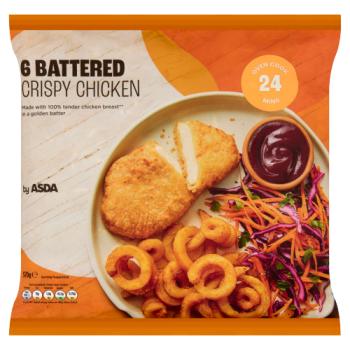 ASDA 6 Battered Crispy Chicken 570g