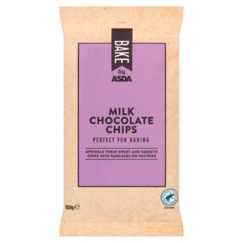 Bake by ASDA Milk Chocolate Chips 100g