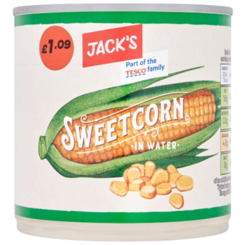 Jack's Sweetcorn in Water 340g