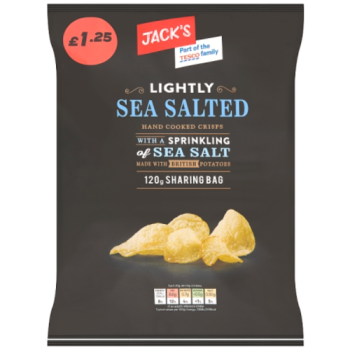 Jack's Lightly Sea Salted Hand Cooked Crisps 120g