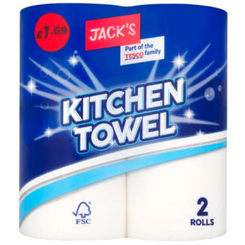 Jack's 2 Kitchen Towel Rolls PMP £1.69 