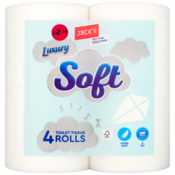 Jack's 4 Luxury Soft Toilet Tissue Rolls