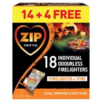 Zip 18 Individual Odourless Firelighters