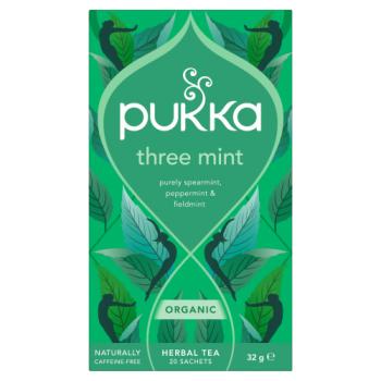 Pukka 20 Organic Three Mint Herbal Tea Sachets 32g