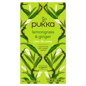 Pukka Organic Lemongrass & Ginger 20 Herbal Tea Sachets 36g