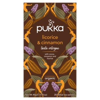 Pukka Organic Licorice & Cinnamon 20 Herbal Tea Sachets 40g