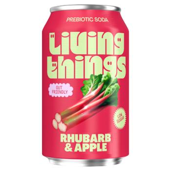 Living Things Rhubarb & Apple Prebiotic Soda 330ml