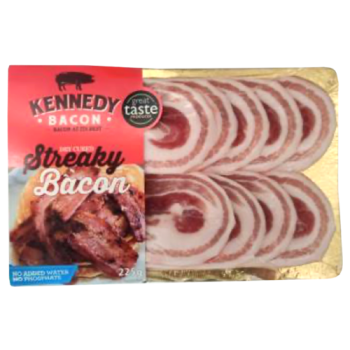 Kennedy Bacon Dry Cured Streaky Bacon 225g