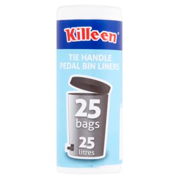 Killeen Tie Handle Pedal Bin Liners 25 Bags 25 Litres