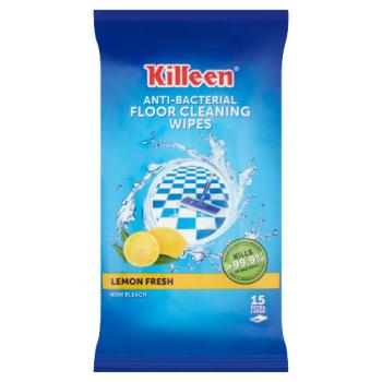 Killeen Anti-Bacterial Floor Cleaning Wipes Lemon Fresh 15 Extra Large