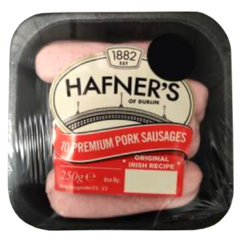 Hafner's of Dublin 10 Premium Pork Sausages 250g