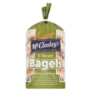 McCloskeys 5 Sliced Bagels Everything 5 x 90g (450g)