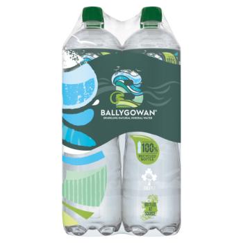Ballygowan Sparkling Natural Mineral Water Bottle 4 x 1.5 Litres