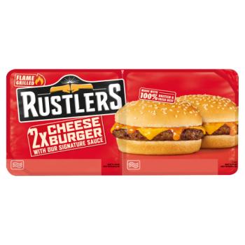 Rustlers 2 Cheese Burgers with Our Signature Sauce 280g