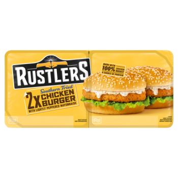 Rustlers 2 Southern Fried Chicken Burger 272g