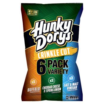 Hunky Dorys Crinkle Cut Pack Variety 6 x 25g