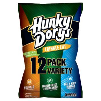 Hunky Dorys 12 Crinkle Cut Pack Variety 12 x 25g
