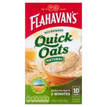 Flahavan's Microwave Quick Oats Natural 10 x 35g (350g)