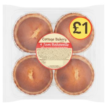 Cottage Bakery 4 Jam Bakewells 175g