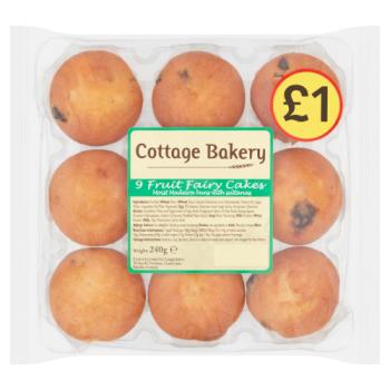 Cottage Bakery 9 Fruit Fairy Cakes 240g
