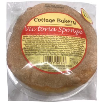 Cottage Bakery Victoria Sponge 375g PM £1.69 