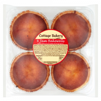 Cottage Bakery 4 Jam Bakewells 175g