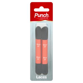 Punch Black Laces Flat 60cm