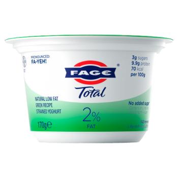 Fage Total 2% Natural Low Fat Greek Recipe Strained Yoghurt 170g