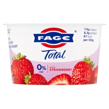 Fage Total Fat Free Greek Recipe Strained Yoghurt with Strawberry 170g