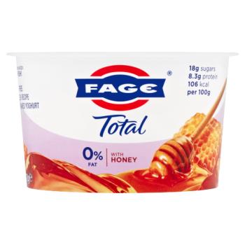 Fage Total Fat Free Greek Recipe Strained Yoghurt with Honey 170g