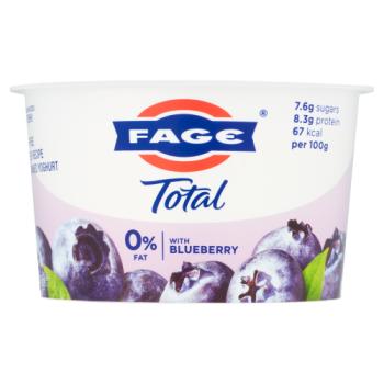 Fage Total Fat Free Greek Recipe Strained Yoghurt With Blueberry 170g