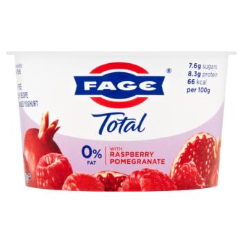 Fage Total 0% Fat Free Greek Recipe Strained Yoghurt with Raspberry Pomegranate 170g