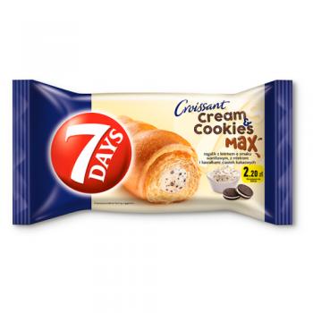 7 Days Cream & Cookies Max Vanilla Flavour Cream with Milk and Pieces of Cookies Croissant 80g