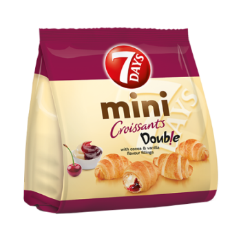 7 Days Mini Croissants Double with Cocoa & Vanilla Flavour Fillings 185g 