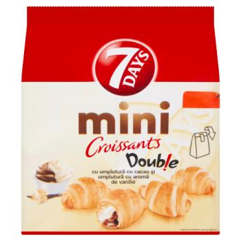 7 Days Mini Croissants Double with Cocoa & Vanilla Flavour Fillings 185g