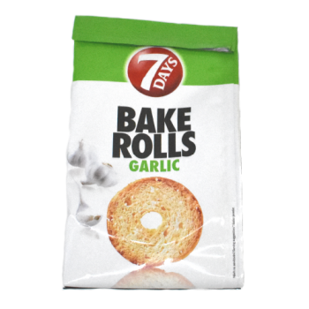 7 Days Bake Rolls Garlic 80g 