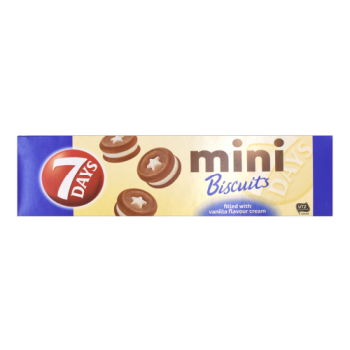 7 Days Mini Biscuits Filled with Vanilla Flavour Cream 100g 
