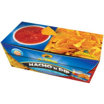 El Sabor Nacho 'n Dip Salted Nacho Chips & Salsa Sauce 175g