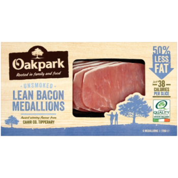 Oakpark 6 Unsmoked Lean Bacon Medallions 170g
