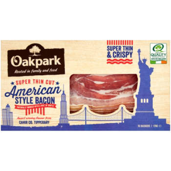 Oakpark Super Thin Cut American Style Bacon 16 Rashers 170g