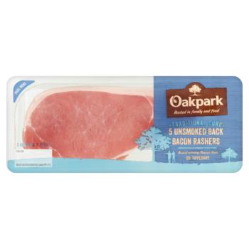 Oakpark 5 Unsmoked Back Bacon Rashers 150g