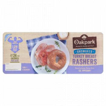 Oakpark 6 Unsmoked Turkey Breast Rashers 150g
