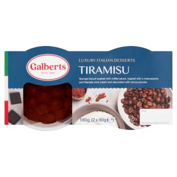 Galberts Luxury Italian Desserts Tiramisu 2 x 90g (180g)