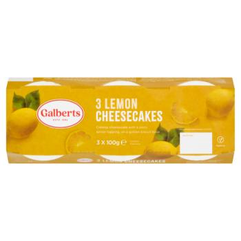Galberts Lemon Cheesecakes 3 x 100g