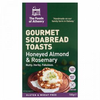 The Foods of Athenry Gourmet Sodabread Toasts Honeyed Almond & Rosemary 100g
