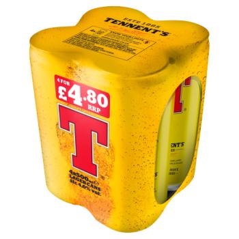 Tennents 4/£4.80         500ml