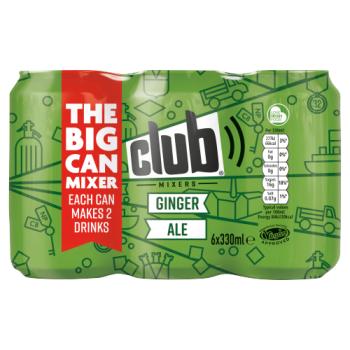 Club Ginger Ale Cans 6 x 330ml